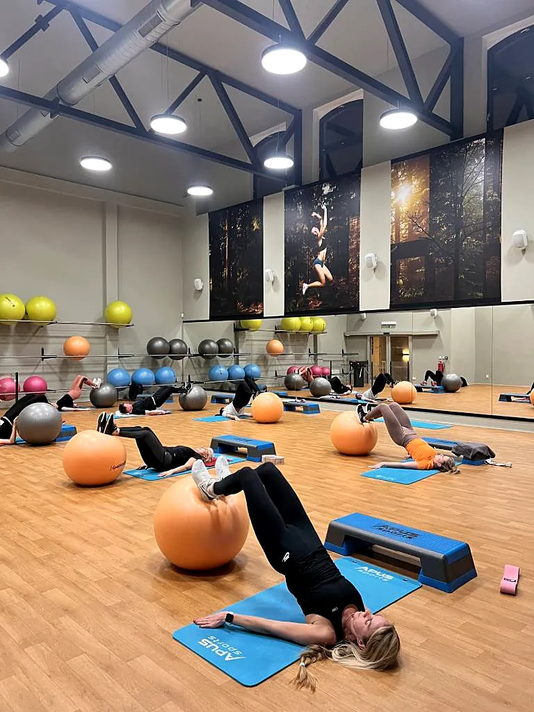 A group class in the studio